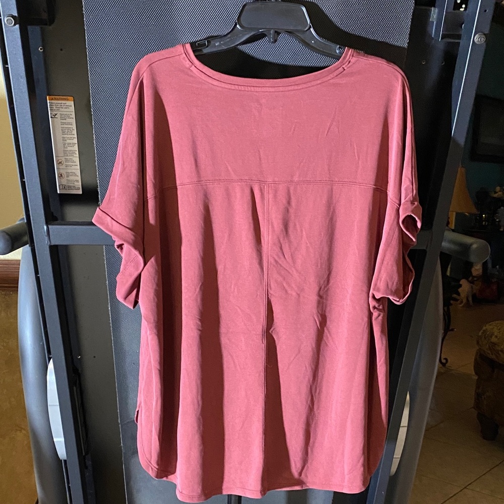 STYLUS Women's Short Sleeve Dusty Rose Tee - Picture 7 of 8